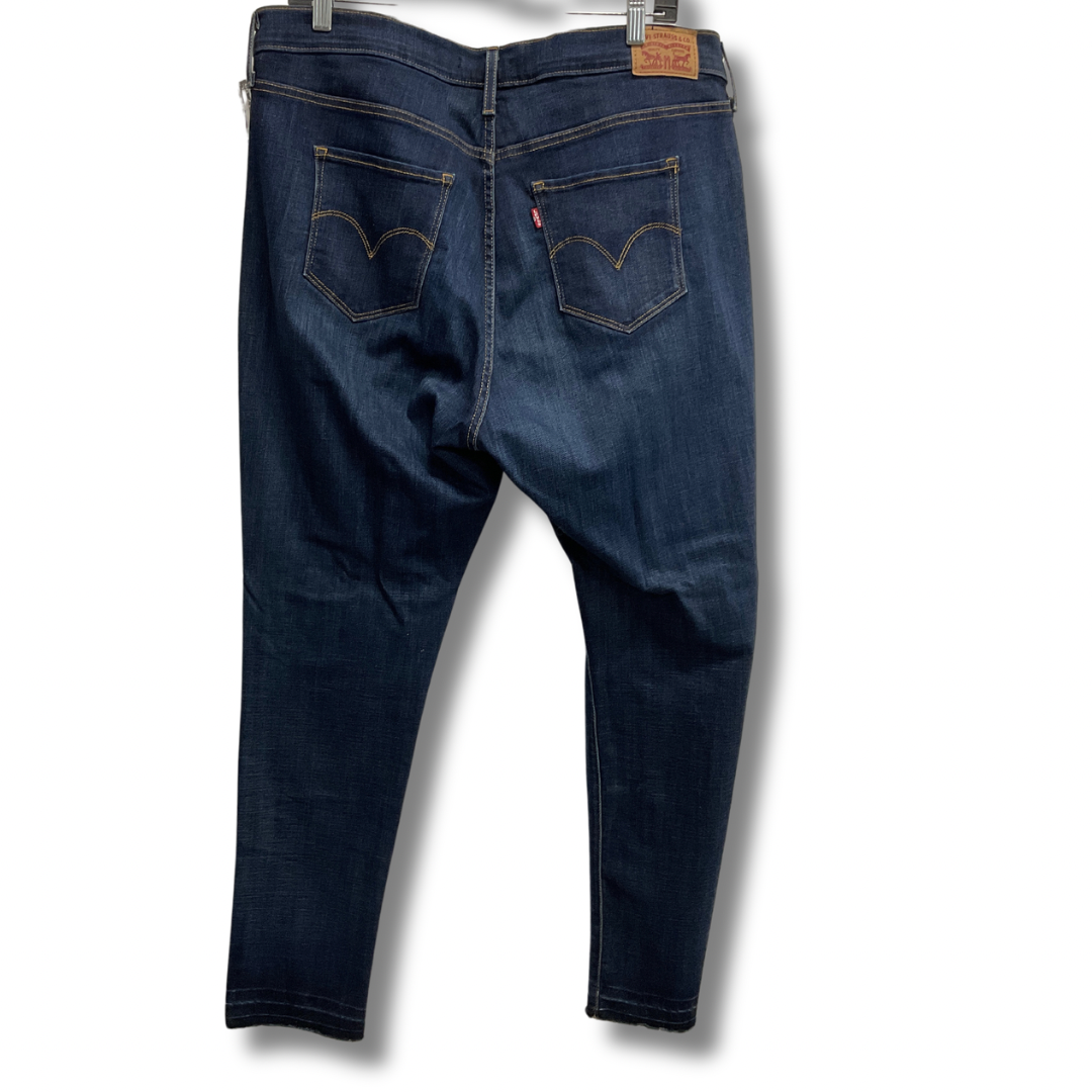 Jeans Skinny By Levis In Blue Denim, Size: 18