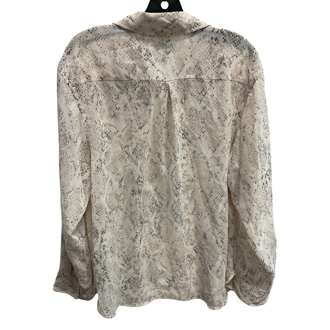 Top Long Sleeve By Ava & Viv In Snakeskin Print, Size: 1x