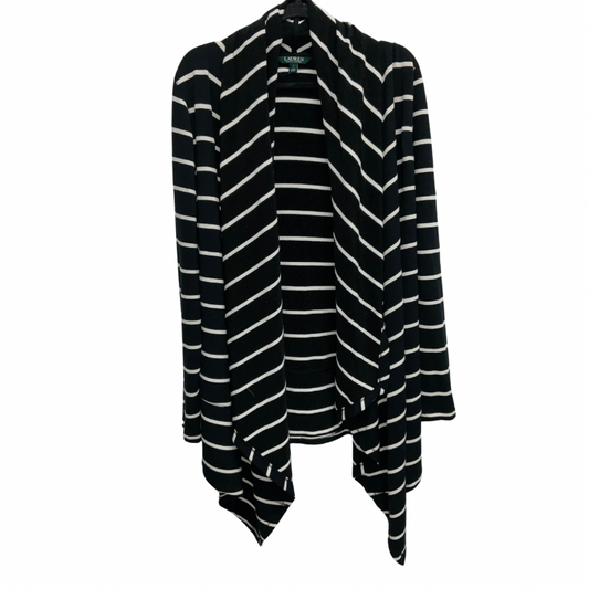 Cardigan By Lauren By Ralph Lauren In Black & White, Size: L