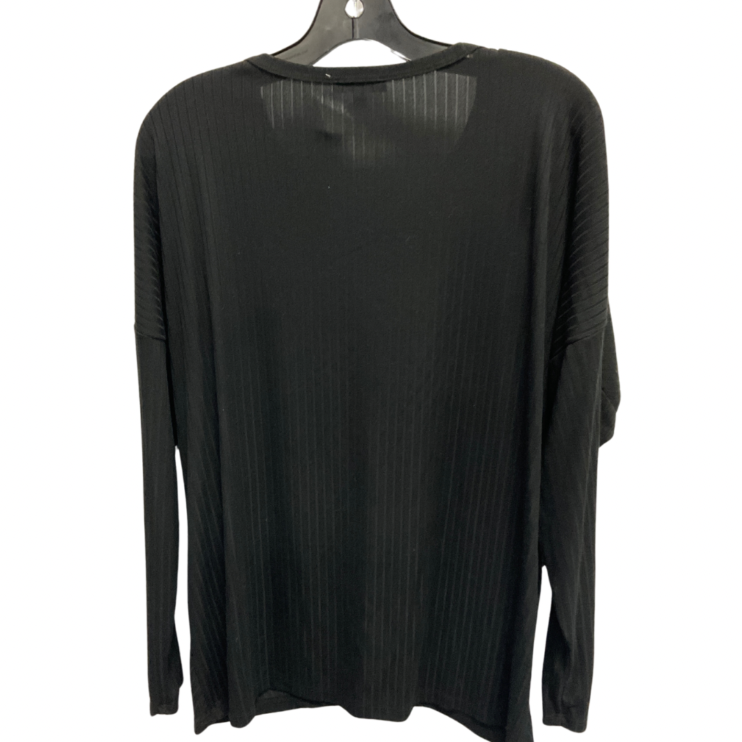 Top Long Sleeve By White Birch In Black, Size: M