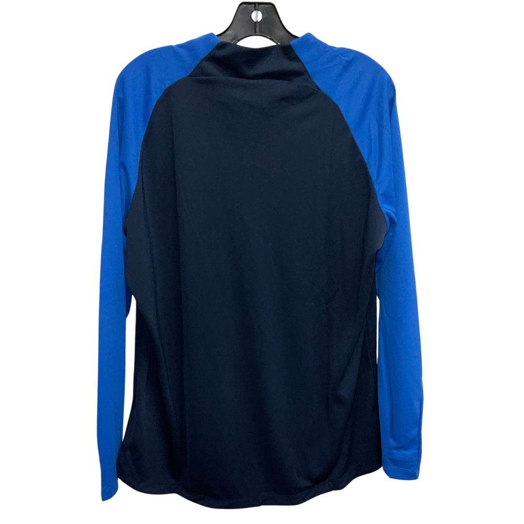 Athletic Top Long Sleeve Collar By Nike Apparel In Navy, Size: Xl