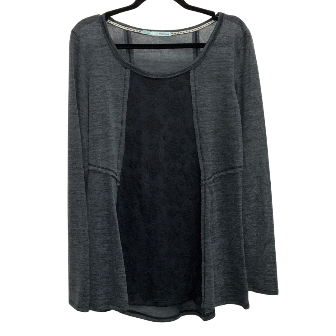 Top Long Sleeve By Maurices In Black, Size: L