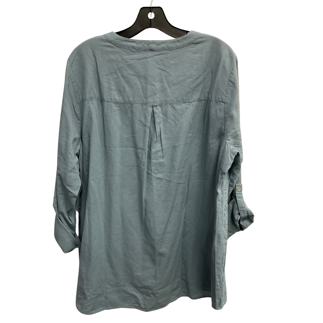 Top Long Sleeve By Soft Surroundings In Blue, Size: 1x