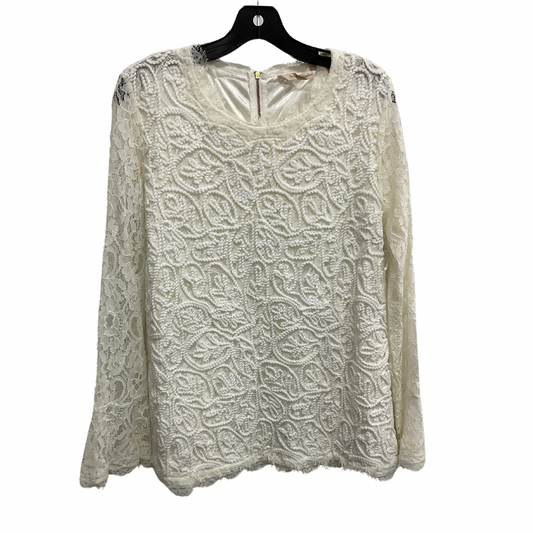 Top Long Sleeve By Soft Surroundings In White, Size: Xl