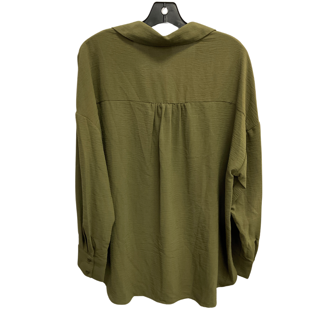 Top Long Sleeve By Adrianna Papell In Green, Size: L