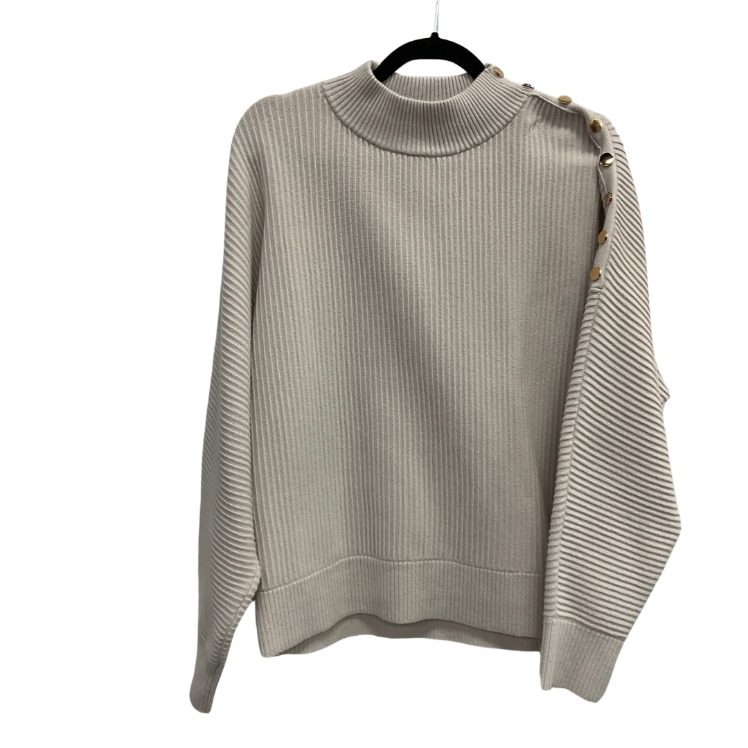 Sweater By Tahari By Arthur Levine In Grey, Size: L