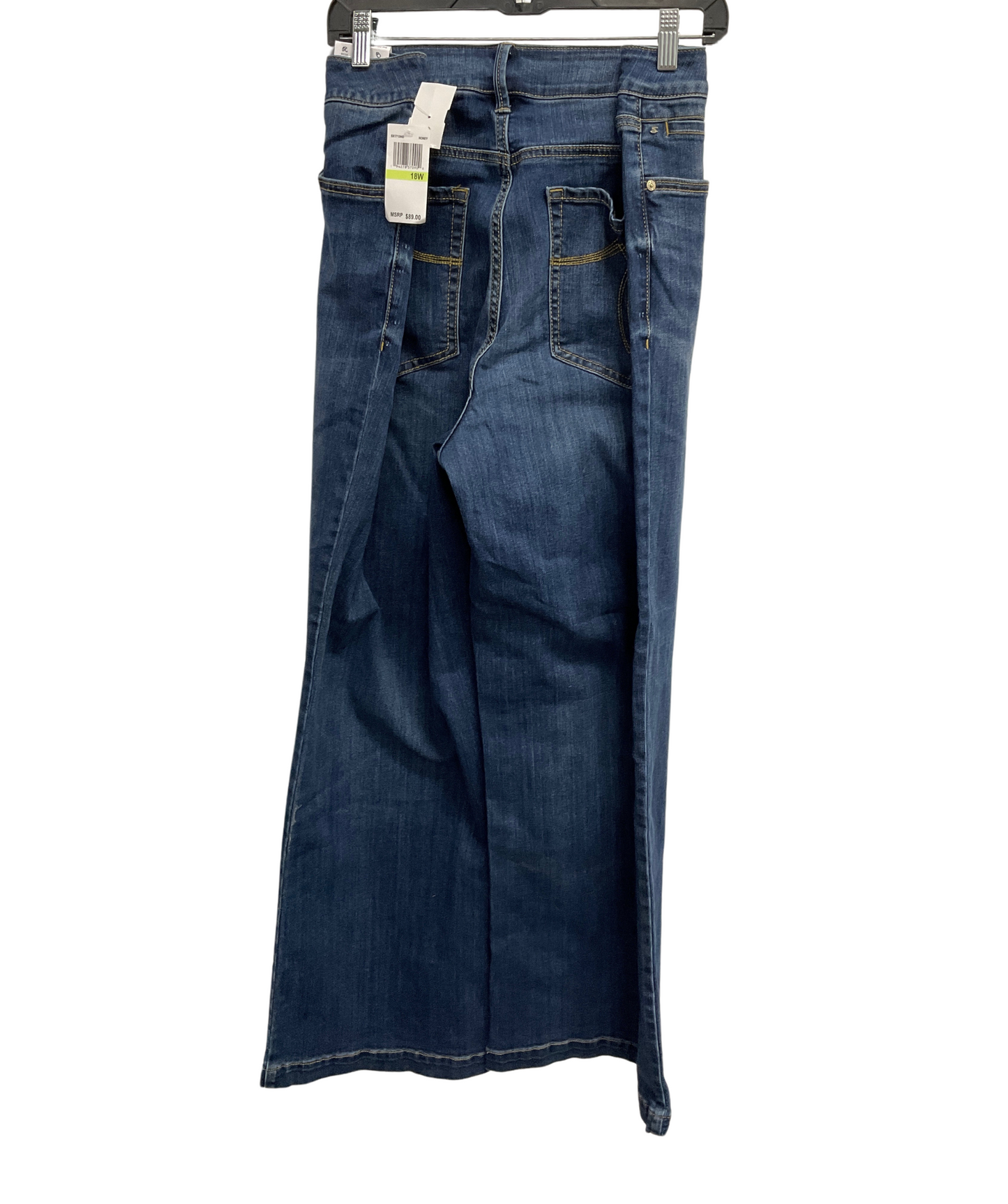 Jeans Wide Leg By Seven 7 In Blue Denim, Size: 18