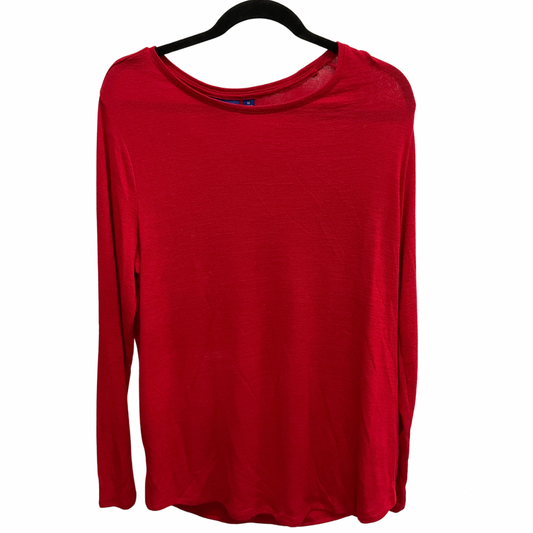 Top Long Sleeve Basic By Apt 9 In Red, Size: Xl