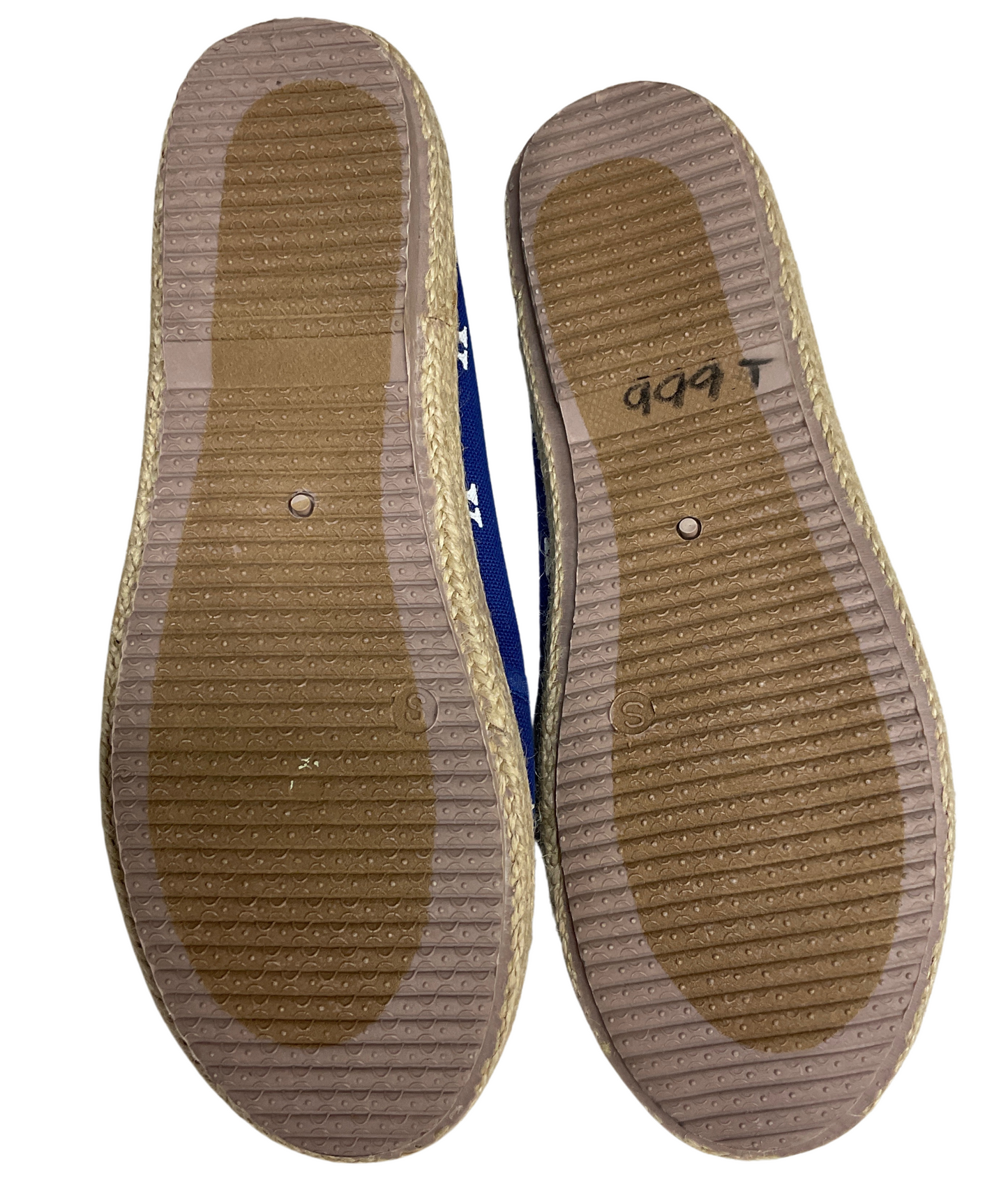 Shoes Flats By Clothes Mentor In Blue & White, Size: 8