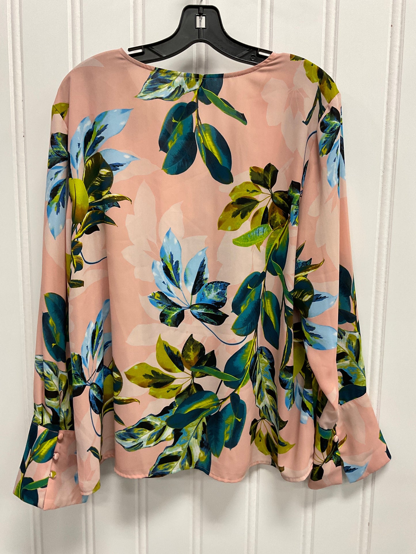 Top Long Sleeve By Worthington In Floral Print, Size: Xl