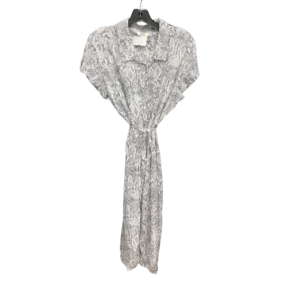 Dress Casual Midi By Time And Tru In Snakeskin Print, Size: L