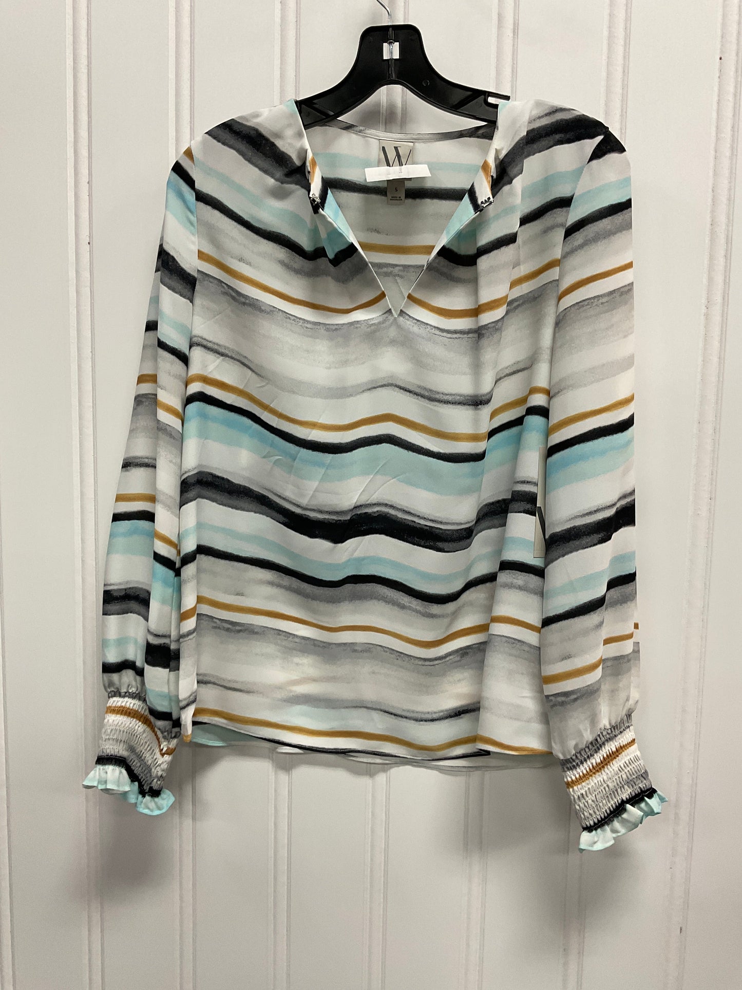 Top Long Sleeve By Worthington In Multi-colored, Size: S