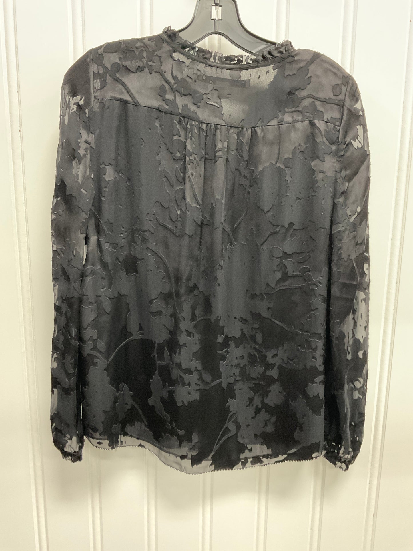 Top Long Sleeve Designer By Diane Von Furstenberg In Black, Size: S