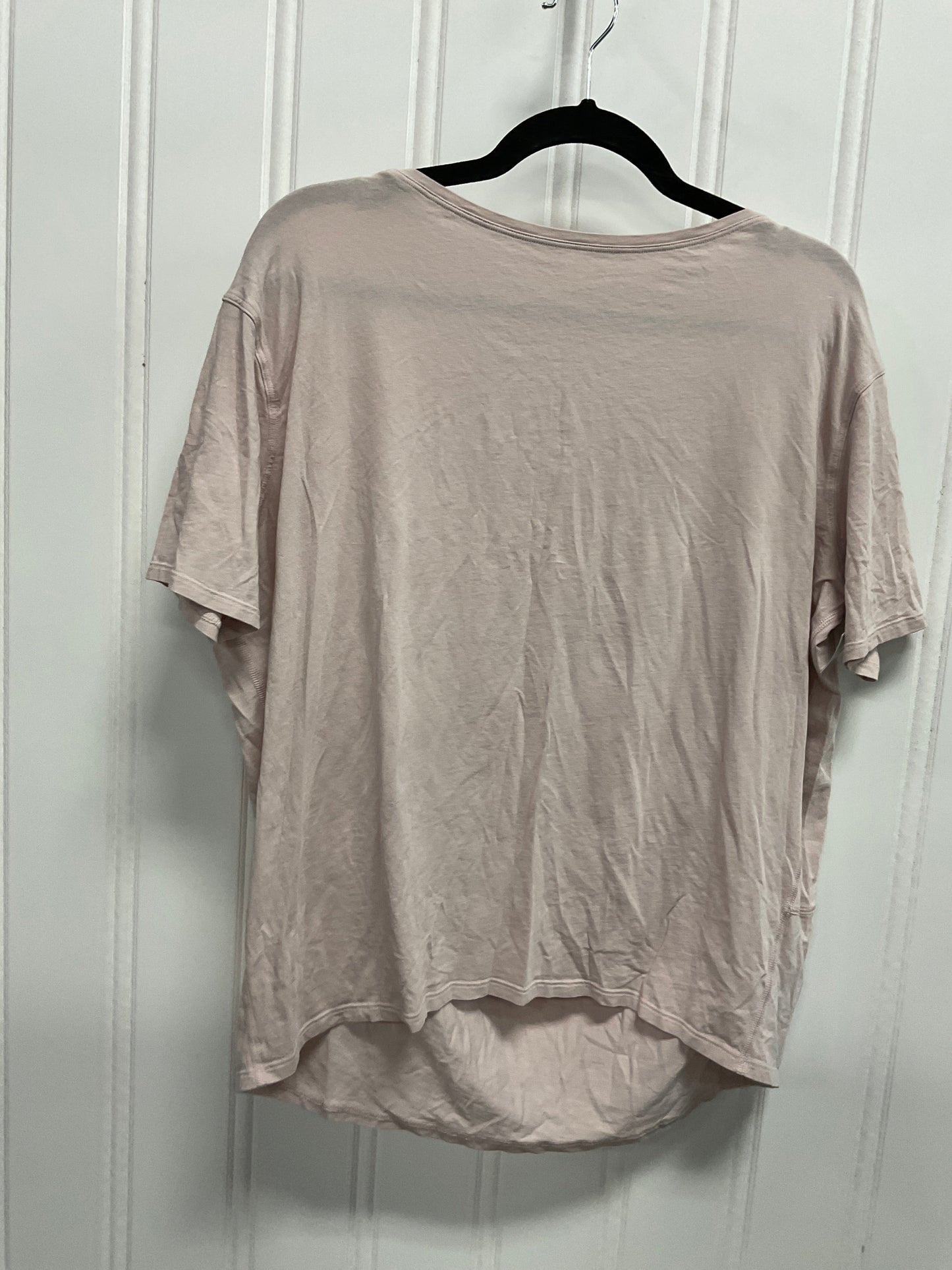 Athletic Top Short Sleeve By Lululemon In Pink, Size: S