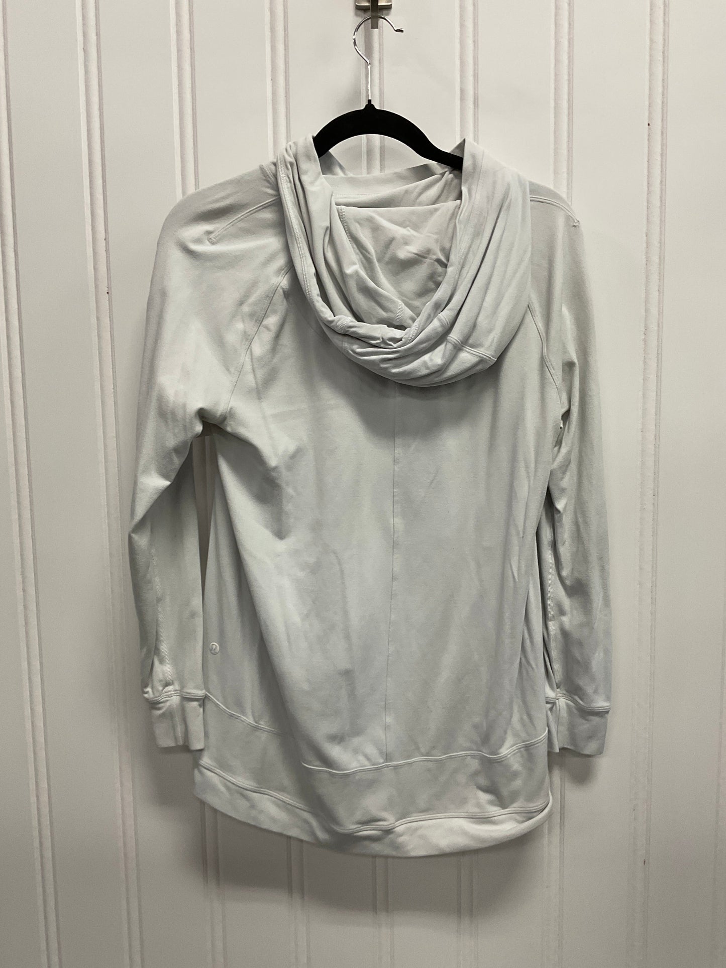 Athletic Top Long Sleeve Hoodie By Lululemon In White, Size: S