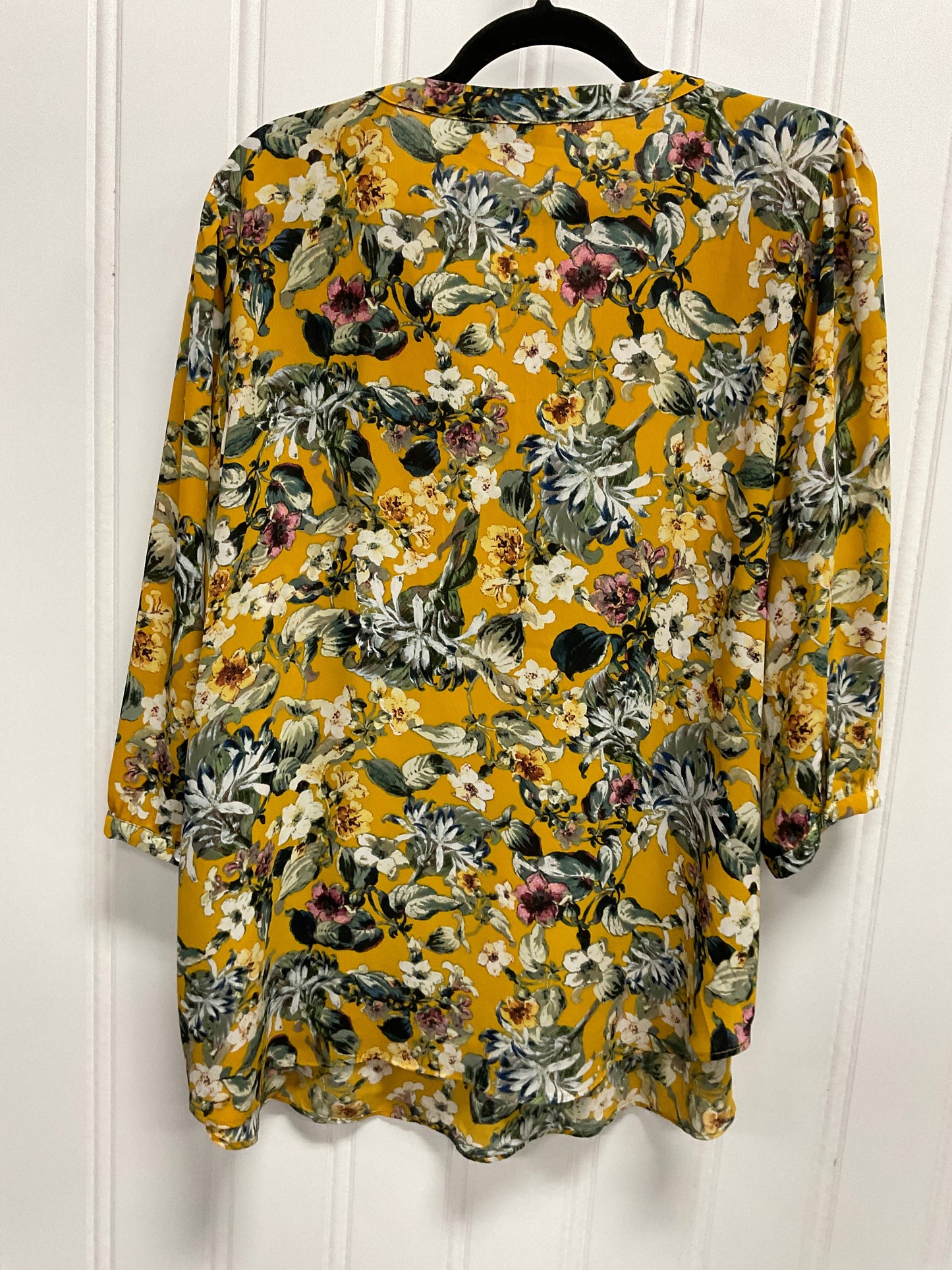 Top Long Sleeve By Rose And Olive In Floral Print, Size: 1x