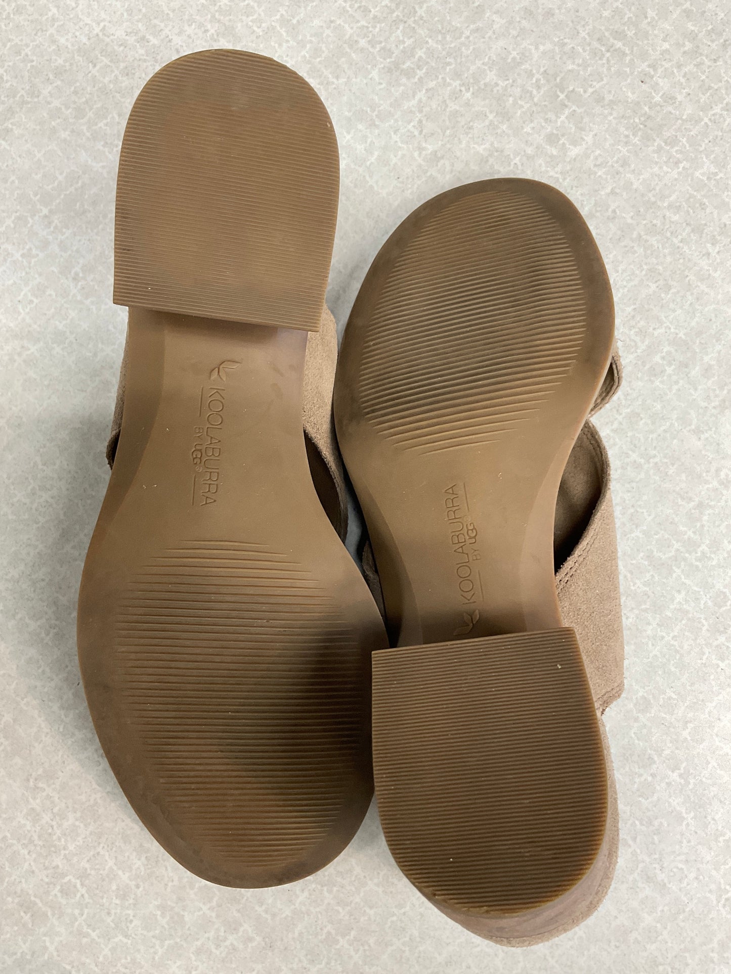 Sandals Heels Block By Koolaburra By Ugg In Tan, Size: 9