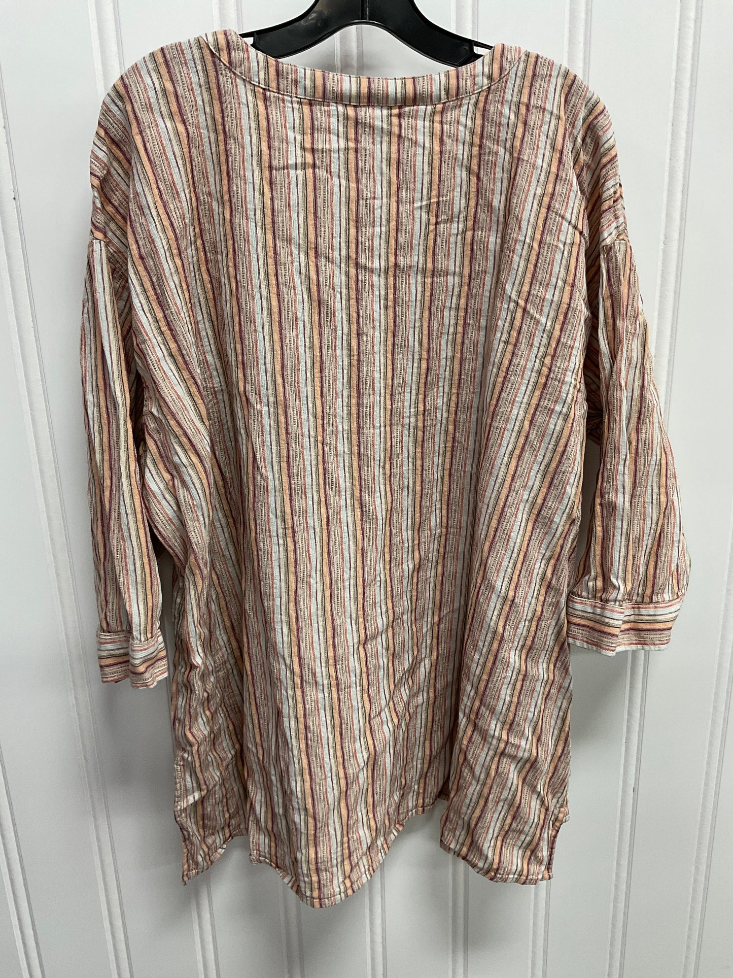 Top Long Sleeve By Cj Banks In Striped Pattern, Size: 3x