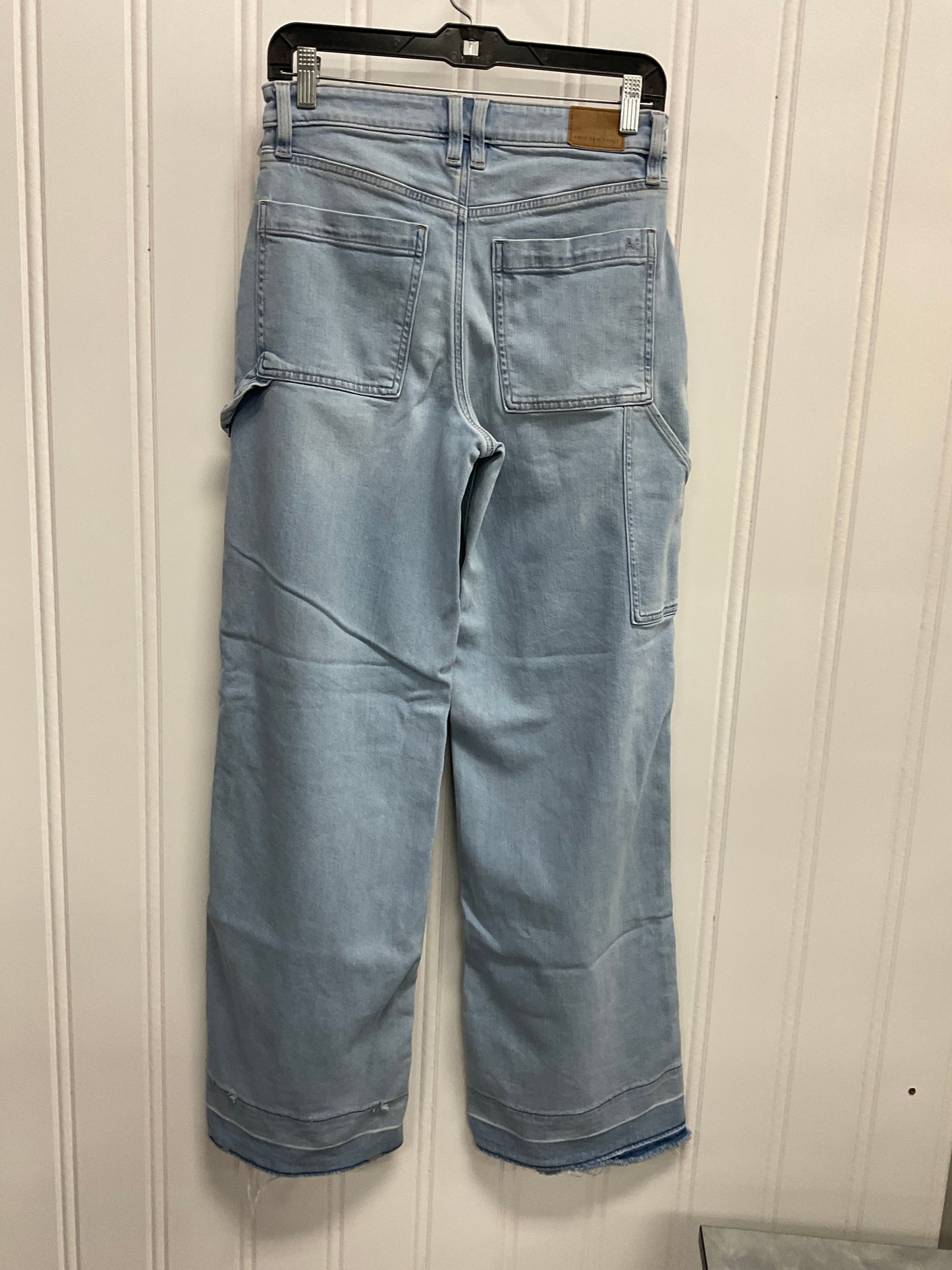 Jeans Wide Leg By American Eagle In Blue Denim, Size: 2