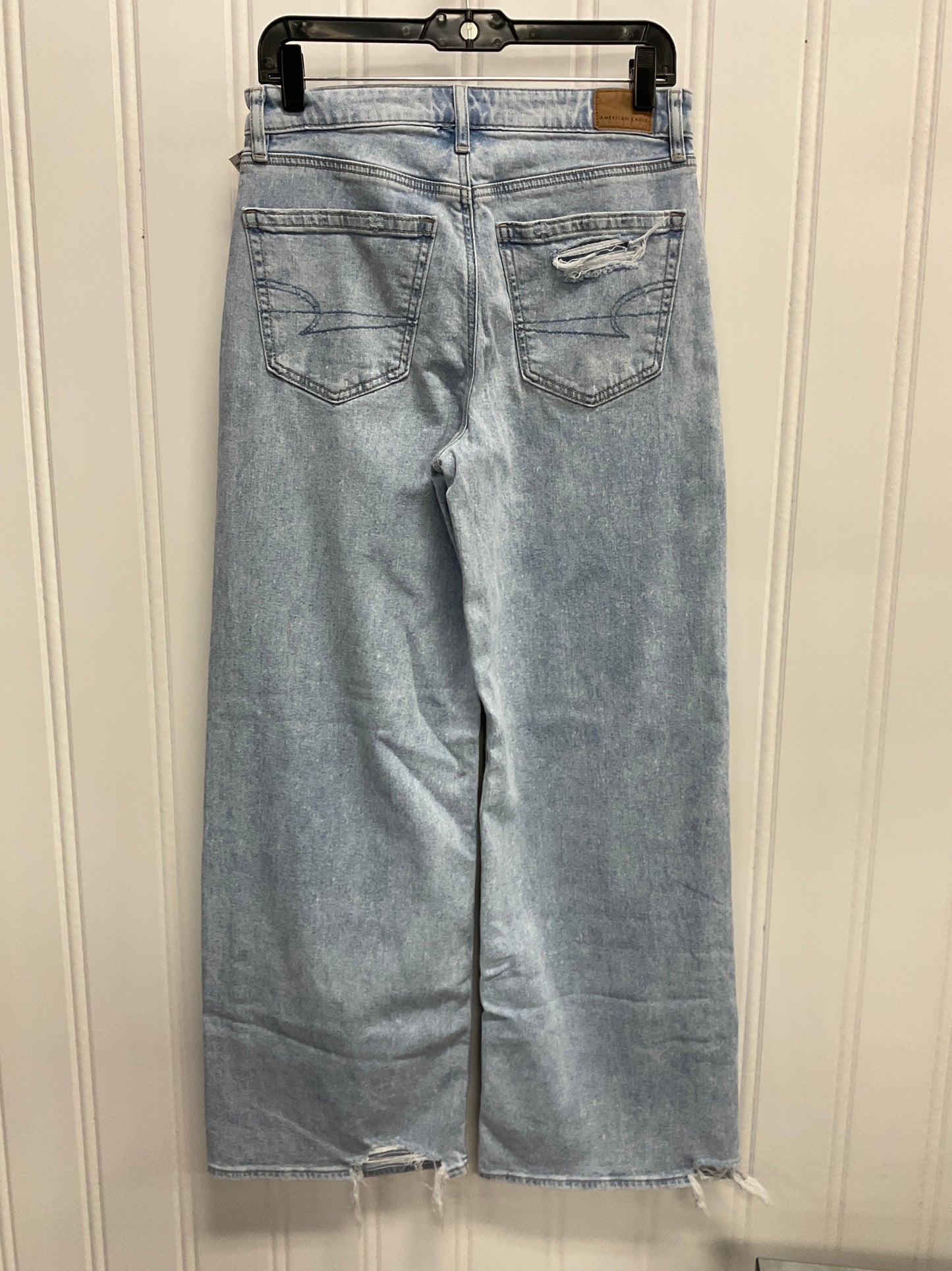 Jeans Wide Leg By American Eagle In Blue Denim, Size: 2