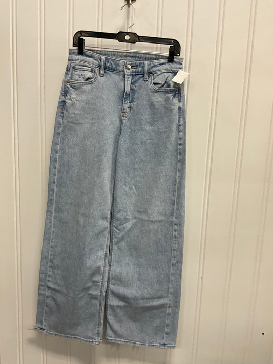 Jeans Wide Leg By American Eagle In Blue Denim, Size: 2