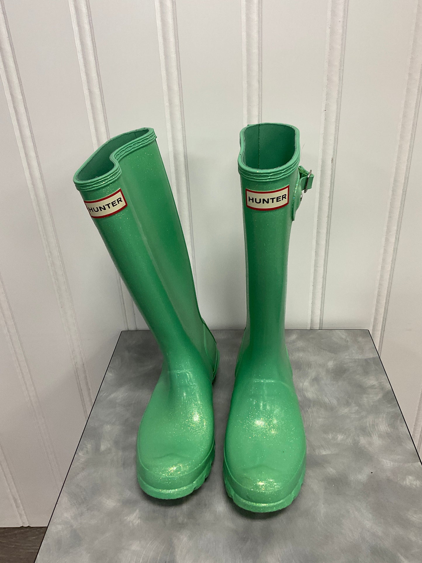 Boots Rain By Hunter In Green, Size: 6.5