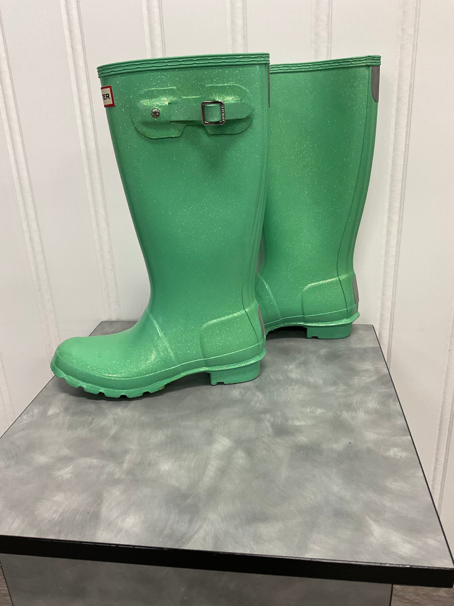 Boots Rain By Hunter In Green, Size: 6.5