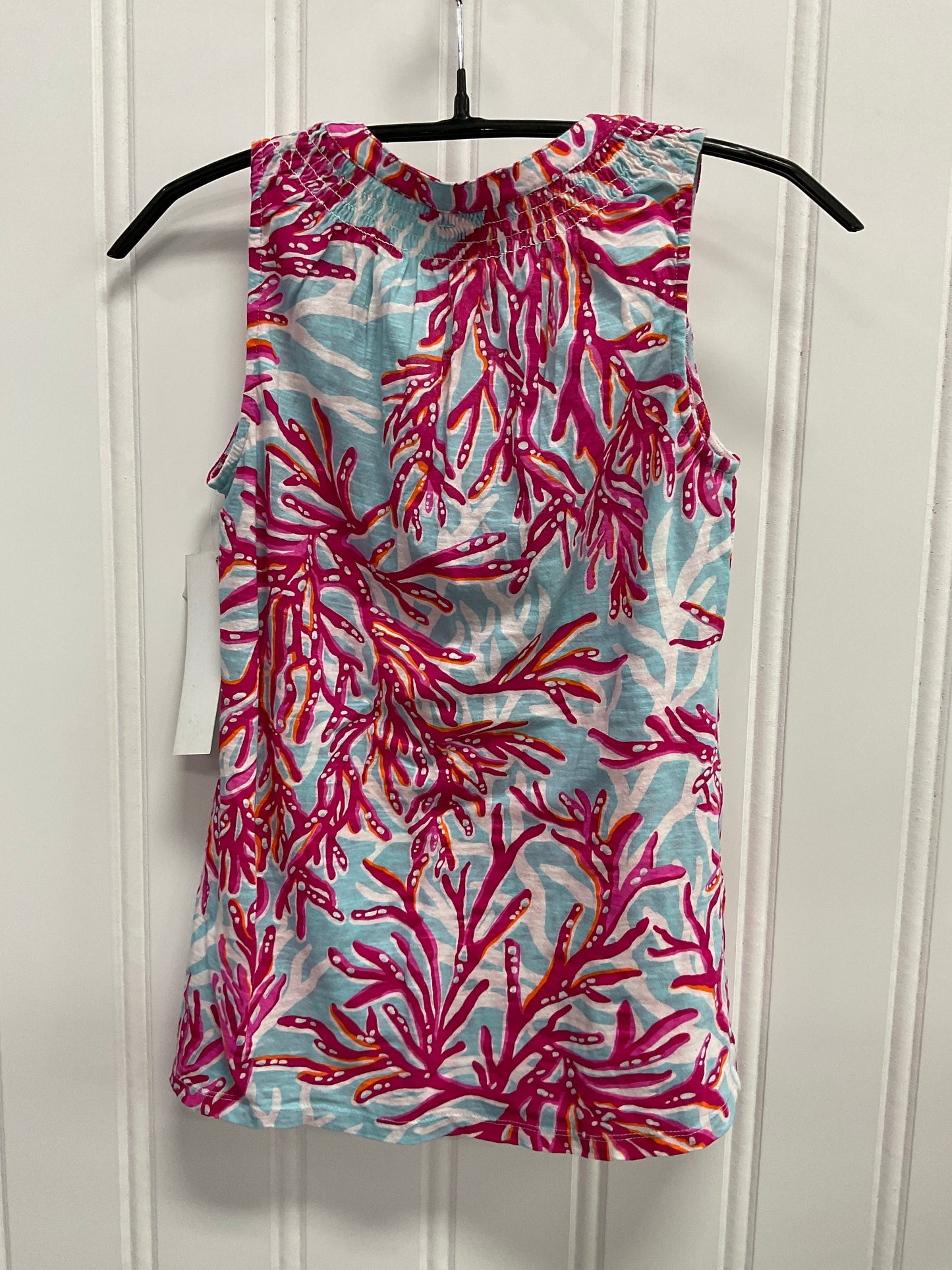 Top Sleeveless Designer By Lilly Pulitzer In Tropical Print, Size: Xs