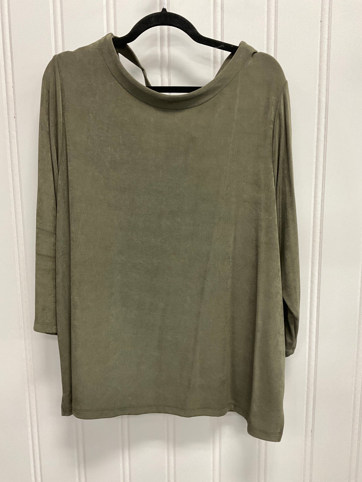 Top Long Sleeve By Chicos In Blue & Green, Size: Xl