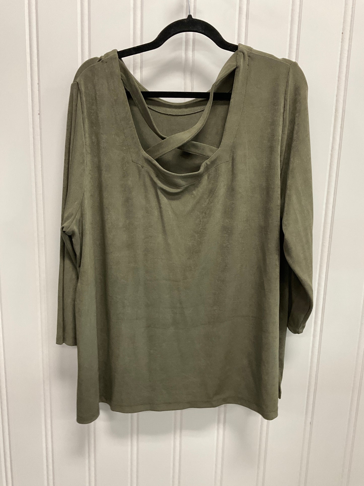 Top Long Sleeve By Chicos In Blue & Green, Size: Xl