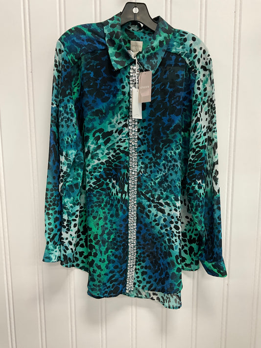 Top Long Sleeve By Chicos In Green, Size: 2x