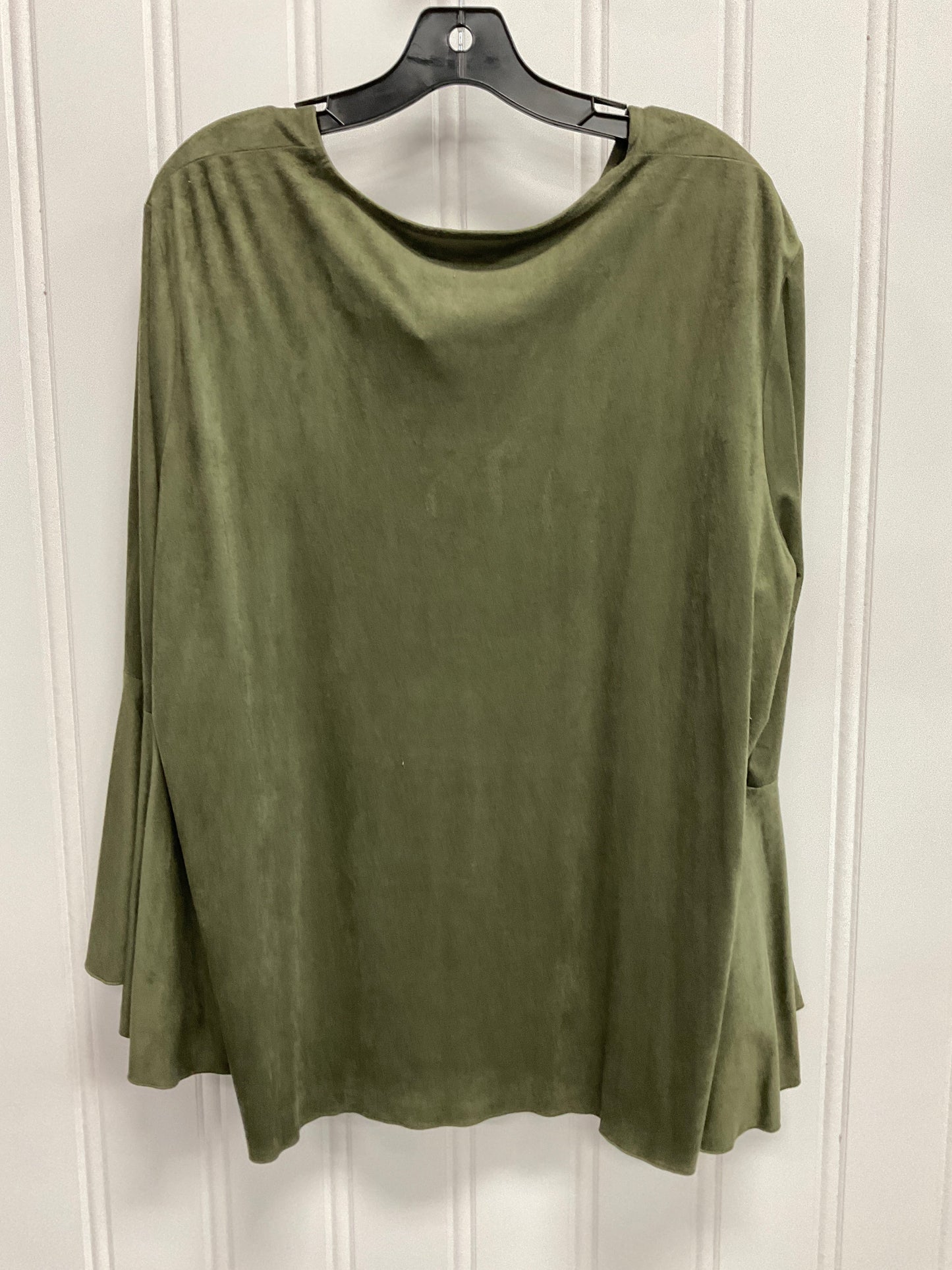 Top Long Sleeve By Chicos In Green, Size: 2x