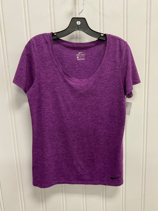 Athletic Top Short Sleeve By Nike Apparel In Purple, Size: M