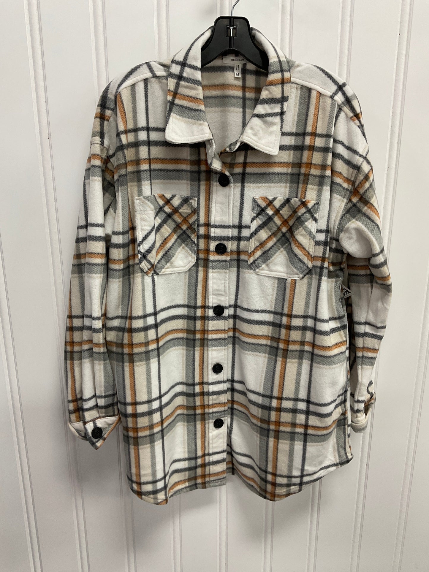 Jacket Fleece By Maurices In Plaid Pattern, Size: M