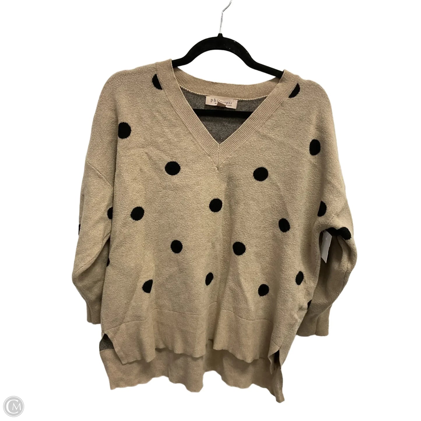 Sweater By Philosophy In Black & Brown, Size: 1x