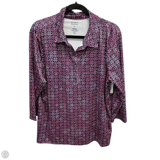 Top Long Sleeve By Croft And Barrow In Multi-colored, Size: Xl