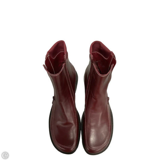 Boots Ankle Heels By Nordstrom In Maroon, Size: 10