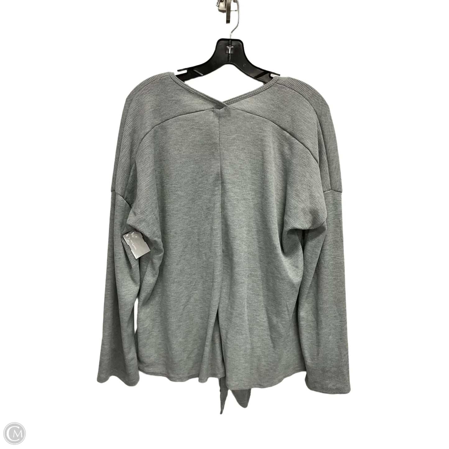 Top Long Sleeve Basic By Clothes Mentor In Grey, Size: 2x