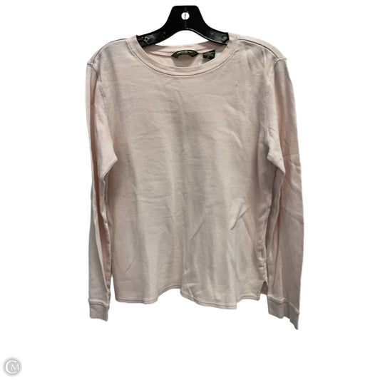 Top Long Sleeve Basic By Eddie Bauer In Pink, Size: L