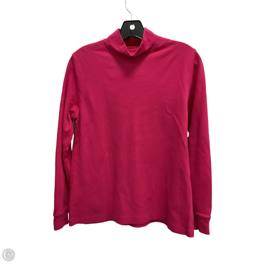 Top Long Sleeve Basic By Lands End In Pink, Size: M