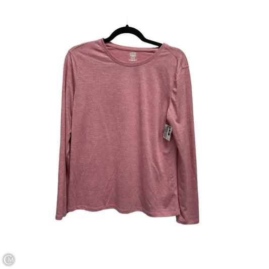 Athletic Top Long Sleeve Crewneck By Athletic Works In Pink, Size: M