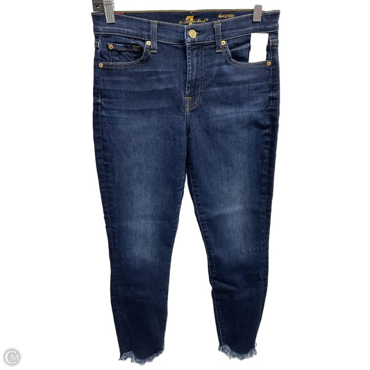 Jeans Skinny By 7 For All Mankind In Blue Denim, Size: 6