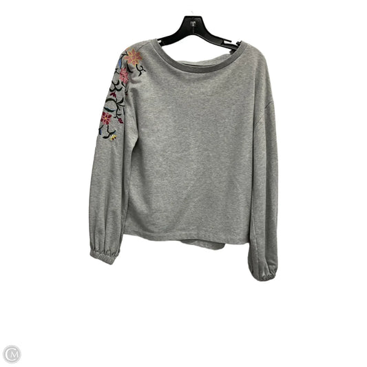 Sweatshirt Crewneck By Ana In Grey, Size: M