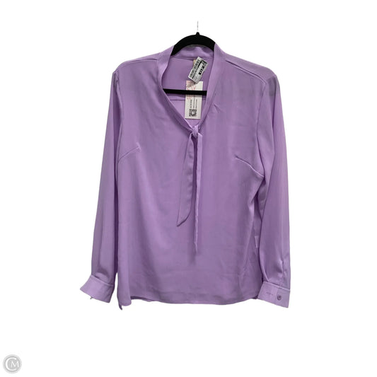 Blouse Long Sleeve By Clothes Mentor In Purple, Size: M