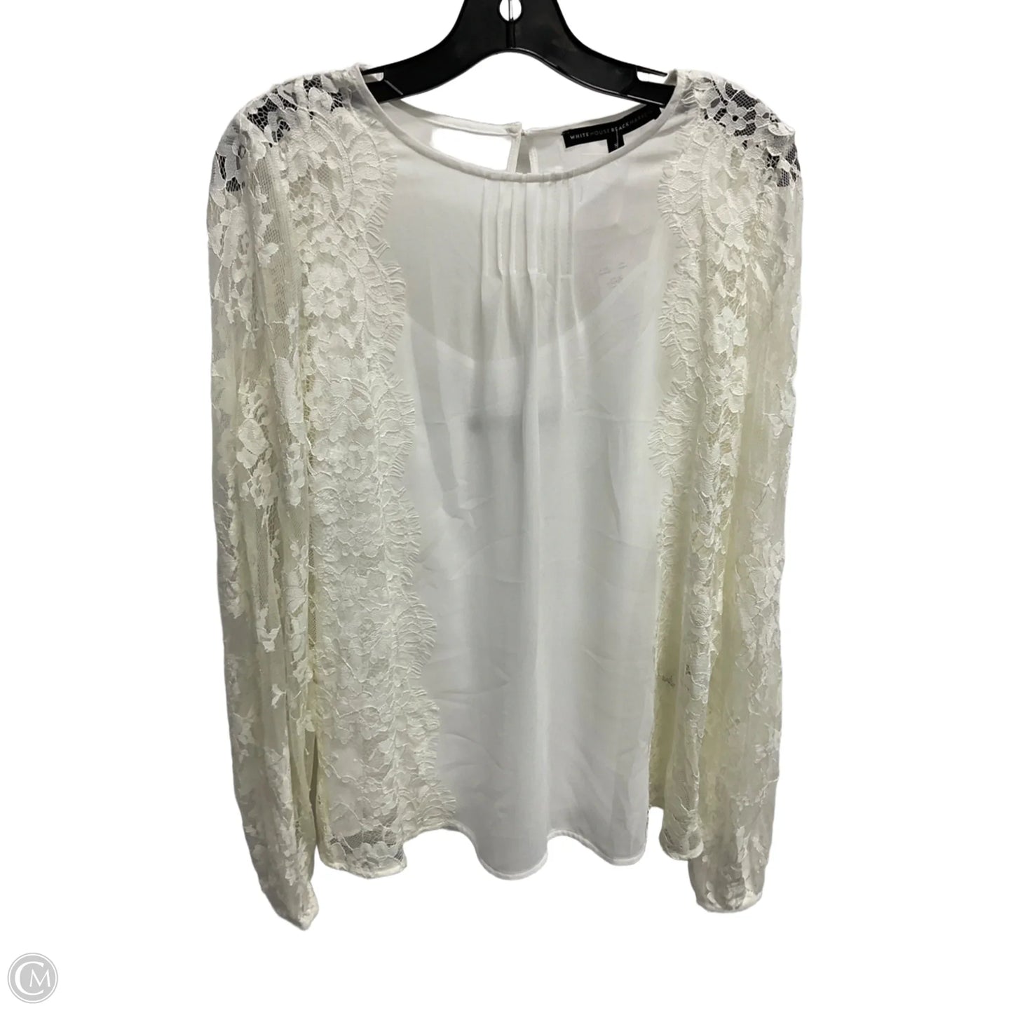 Blouse Long Sleeve By White House Black Market In White, Size: S