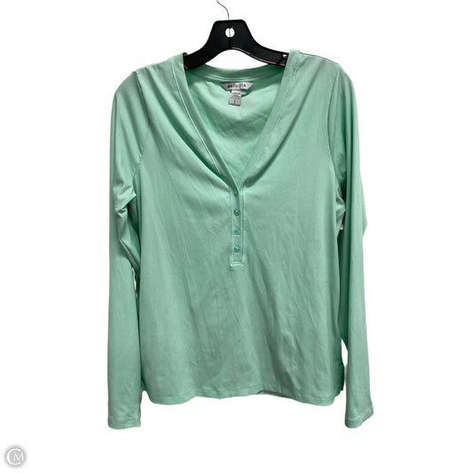 Top Long Sleeve By Athleta In Aqua, Size: L