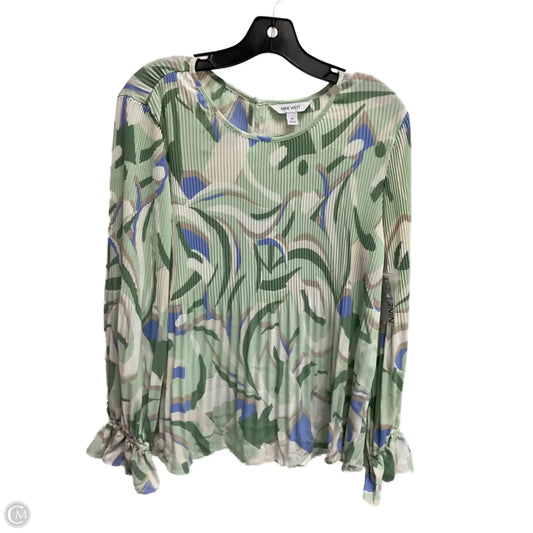 Blouse Long Sleeve By Nine West In Multi-colored, Size: M