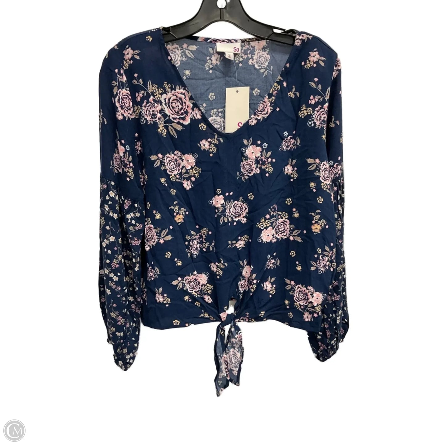 Top Long Sleeve By So In Floral Print, Size: M