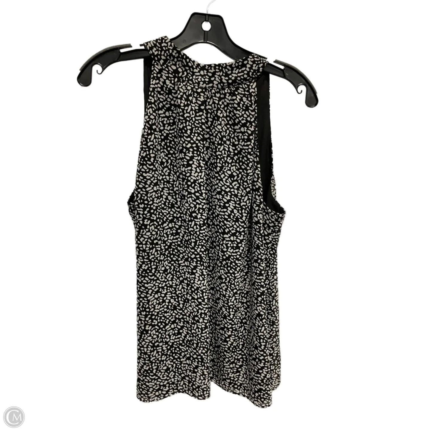 Top Sleeveless By Talbots In Black & Cream, Size: M