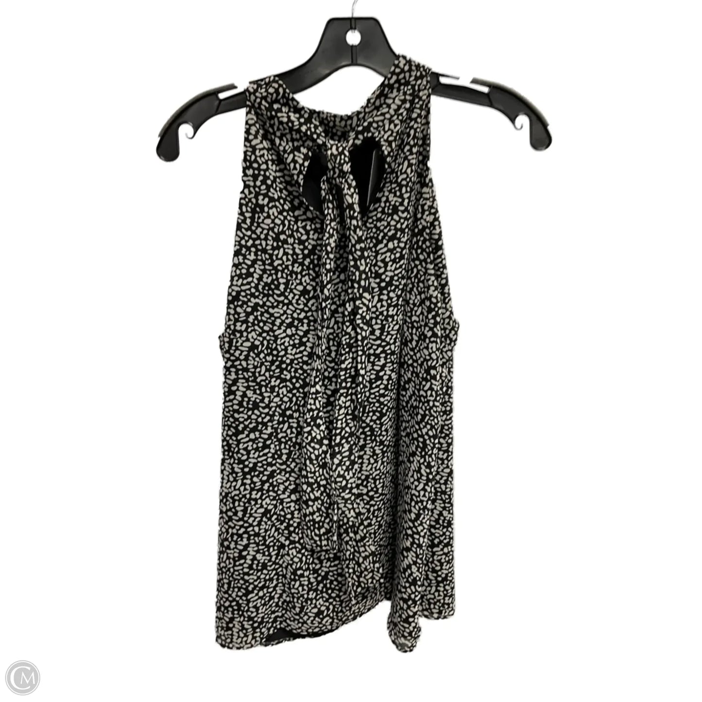 Top Sleeveless By Talbots In Black & Cream, Size: M